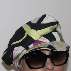 EMILIO PUCCI Multicolor Abstract Print Stylish Banano Hat Made in Italy Size M